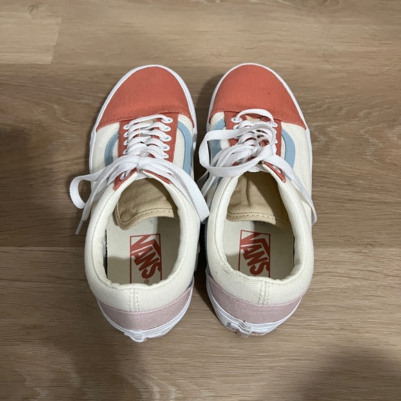 Vans Orange and Blue Women's Sneakers - Picture 3 of 5